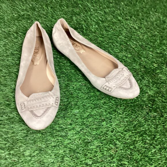 TOD'S Caramel Light Tan Braided Slip-On Suede Loafers 36 - Picture 13 of 14